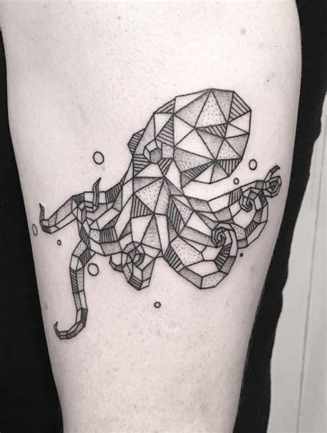 geometric octopus tattoo|25 Symbolic Octopus Tattoo Designs & Meaning